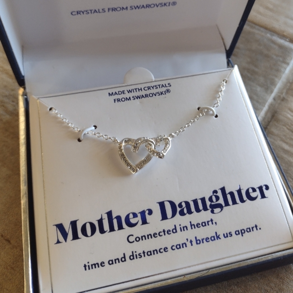 NWT Brilliance Mother / Daughter Necklace with Swarovski Crystals